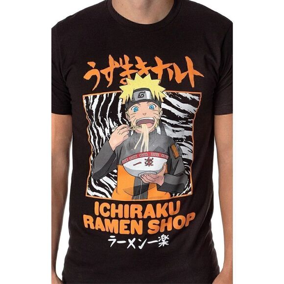 Naruto Shippuden Mens' Anime Shirt Ichiraku Ramen Shop Adult T-Shirt Medium - Picture 3 of 7
